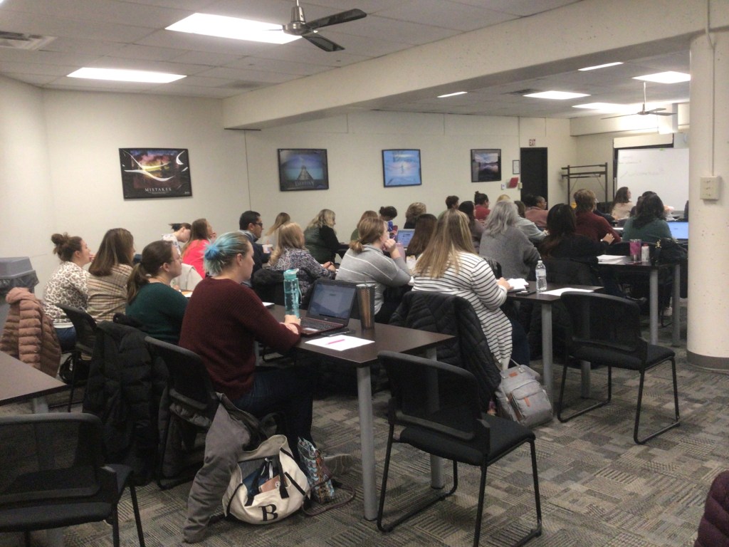 Group engaged in presenation